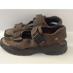 AMERICAN EAGLE Brown Slide On Strap Casual Sandals‎ Mens Size 11 VTG